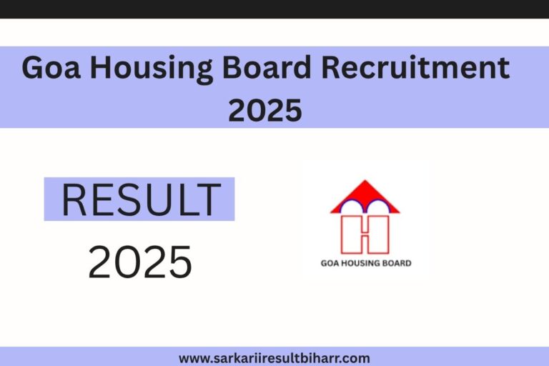 Goa Housing Board Recruitment 2025