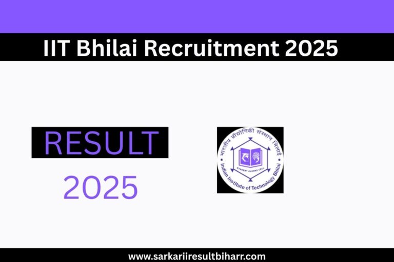 IIT Bhilai Recruitment 2025