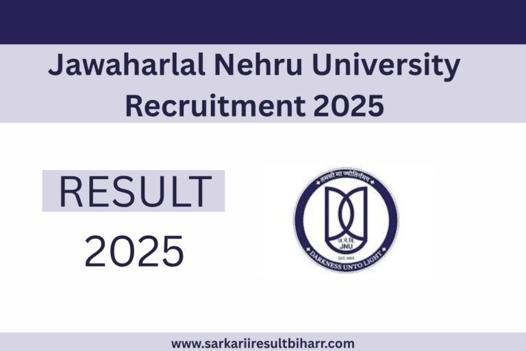Jawaharlal Nehru University Recruitment 2025