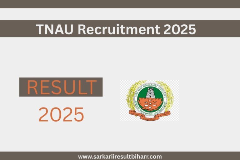 TNAU Recruitment 2025